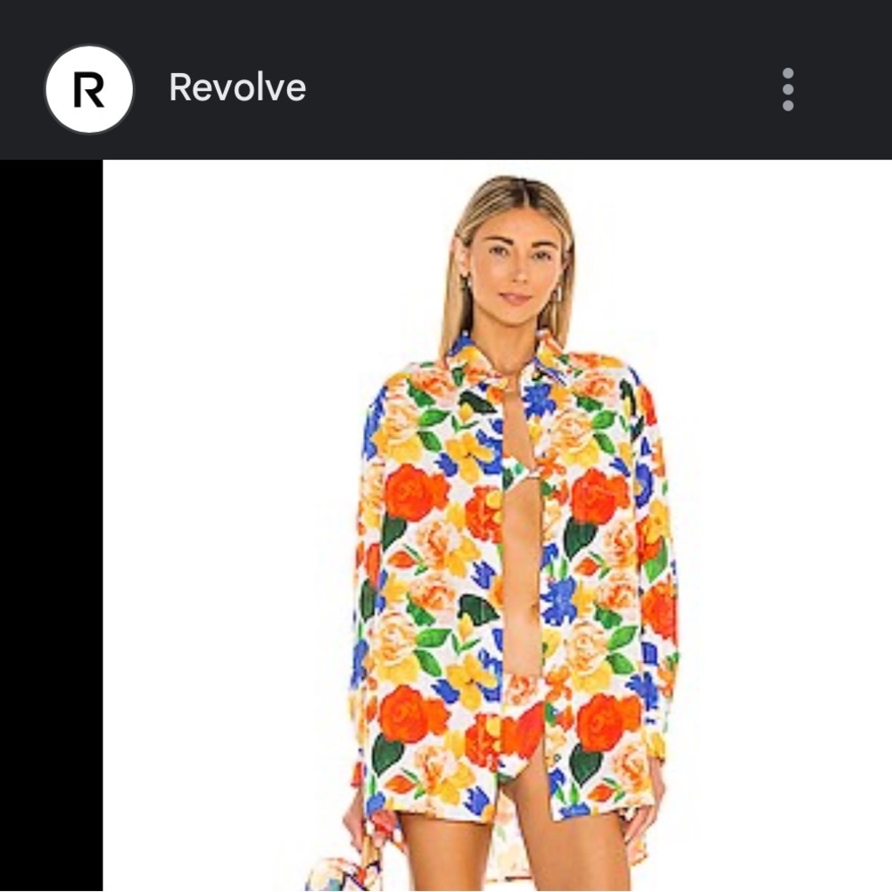 WEWOREWHAT oversized boyfriend floral shirt size Medium